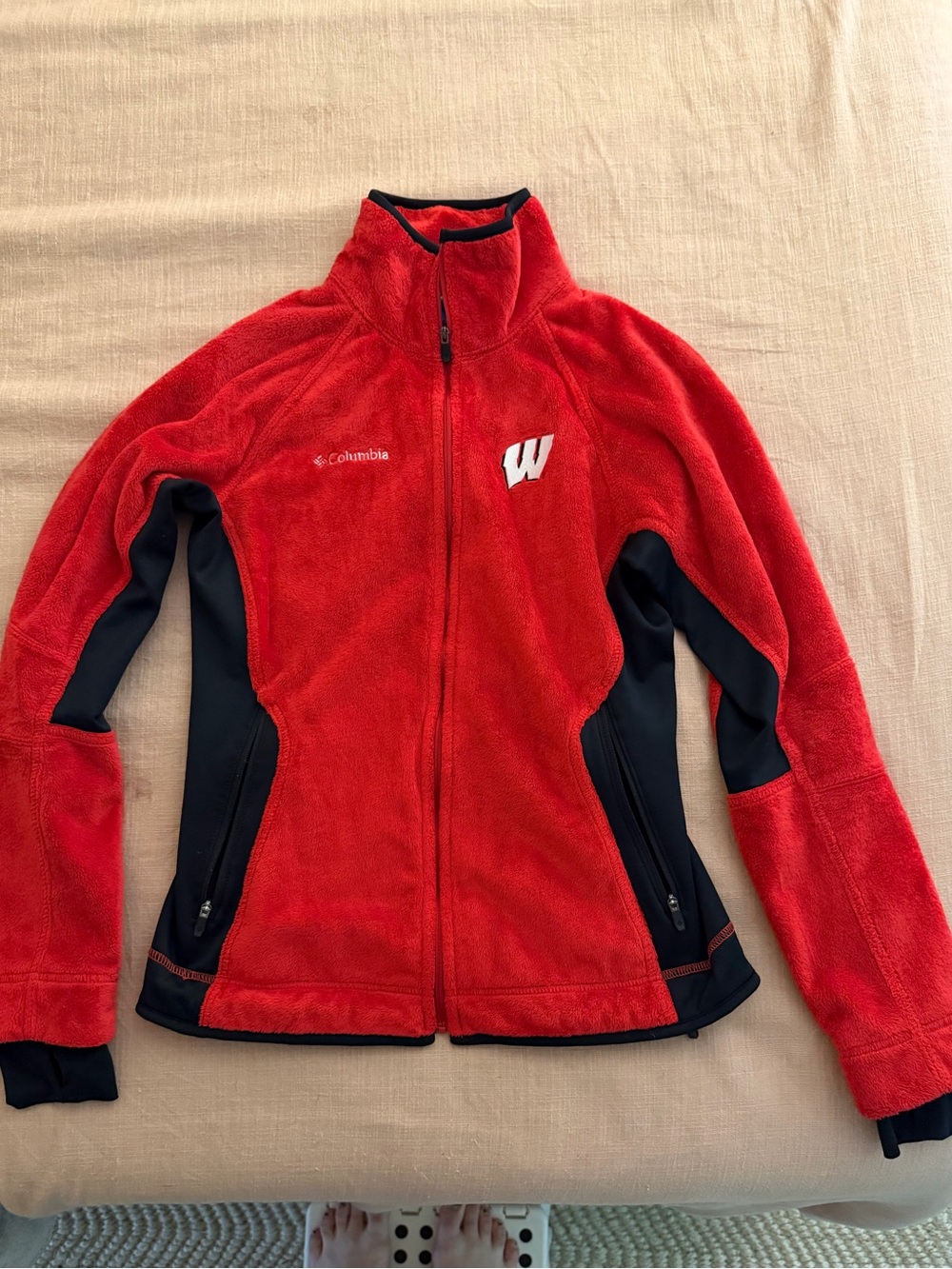 Columbia Red and Black Women's Badger Fleece Jacket